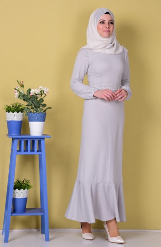 فستان رمادي 6054-01