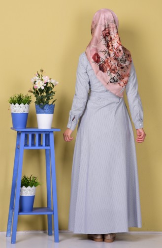 Dunkelblau Hijab Kleider 10962-04