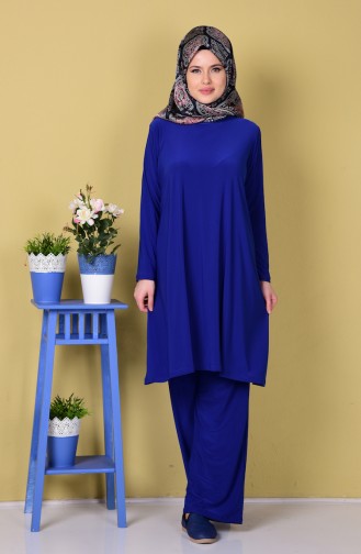 Tunik Pantolon İkili Takım 8095-05 Saks