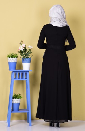 Black Hijab Dress 99019-02