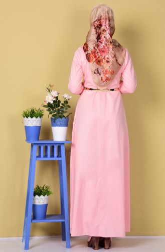 Salmon Hijab Dress 5721-05