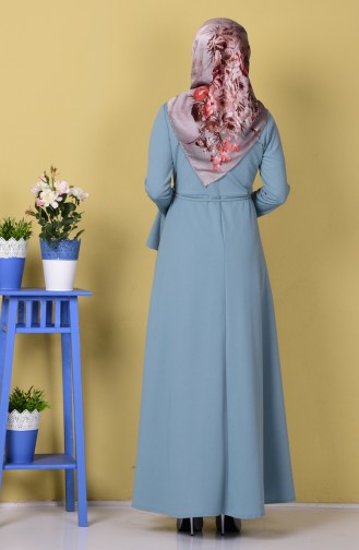 Robe Hijab Vert noisette 7254-01