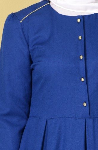 Hell-Dunkelblau Hijab Kleider 5723-02