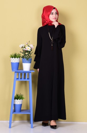 Black Hijab Dress 5115-05