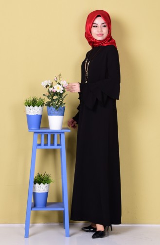 Black Hijab Dress 5115-05