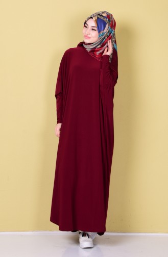 Abaya mit Fledermausärmeln 17141-05 Weinrot 17141-05