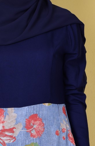 Robe Hijab Bleu Marine 5715-01