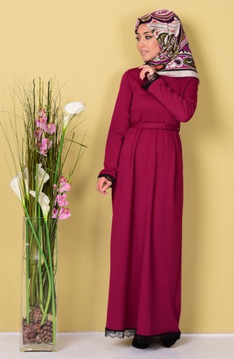 Fuchsia Hijab Dress 7247-05