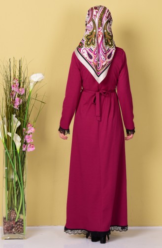 Fuchsia Hijab Dress 7247-05
