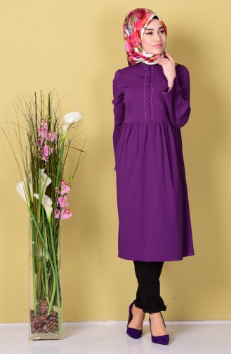 İspanyol Kol Tunik 1555-05 Mor