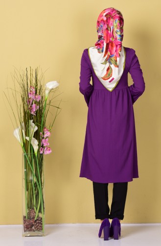 İspanyol Kol Tunik 1555-05 Mor