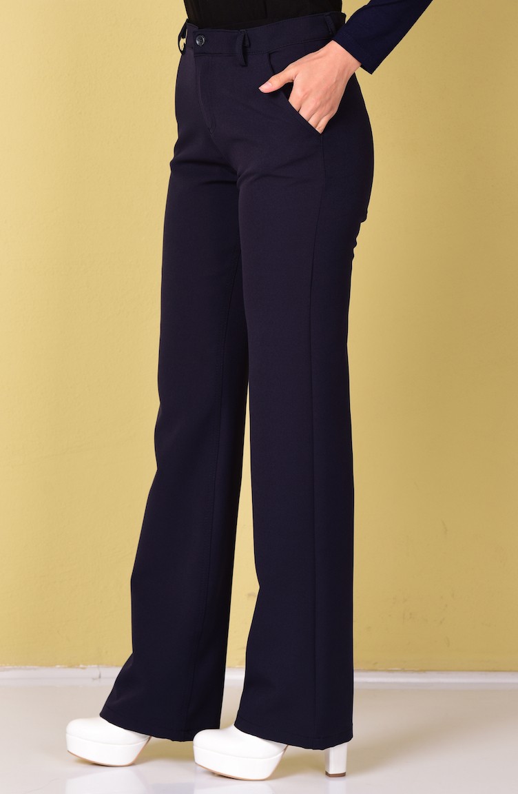 Navy Blue Pants 8855-02 | Sefamerve