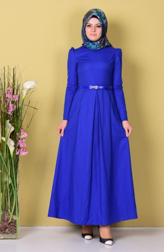 Saxe Hijab Dress 2781-11