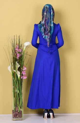 Saks-Blau Hijab Kleider 2781-11