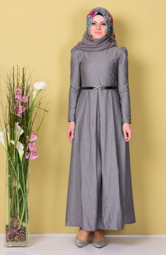 Black Hijab Dress 2781-07