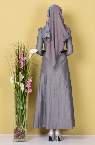 Black Hijab Dress 2781-07