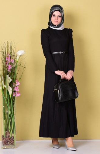 Schwarz Hijab Kleider 2781-12