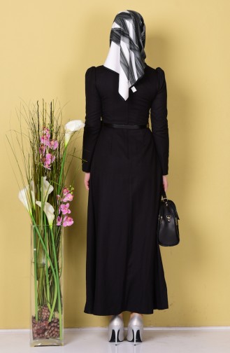 Schwarz Hijab Kleider 2781-12
