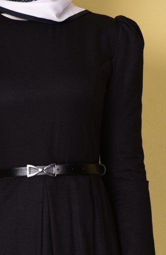 Schwarz Hijab Kleider 2781-12