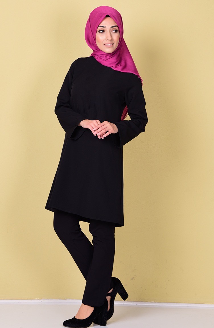kolye detaylı tunik 0897 03 siyah kolye detaylı tunik 0897 03 siyah
