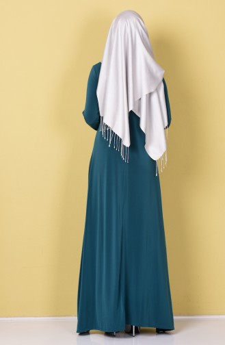 Perlen Kleid mit Fransen 420172-02 Smaragdgrün 420172-02