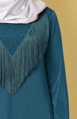 Perlen Kleid mit Fransen 420172-02 Smaragdgrün 420172-02