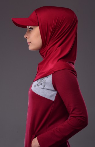 Claret Red Casual Scarf 0733-02