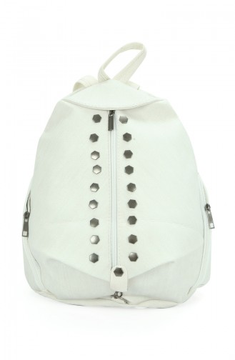 White Backpack 10237BE