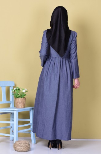 Smoke-Colored Hijab Dress 1053-04