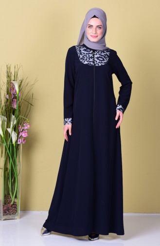 Navy Blue Abaya 1507-02