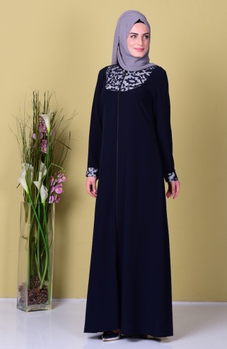 Navy Blue Abaya 1507-02