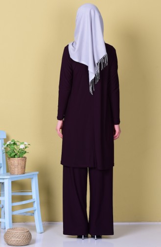 Tunik Pantolon İkili Takım 0320B-02 Mor