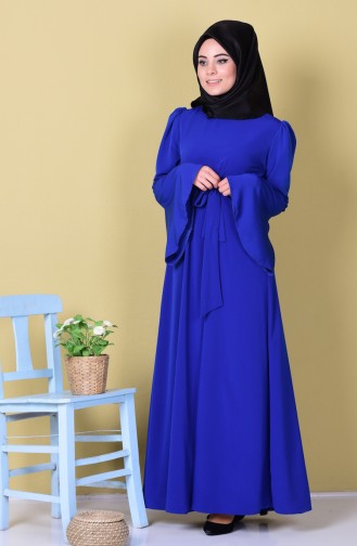 Saxe Hijab Dress 1401-09