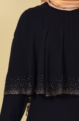 Black Hijab Evening Dress 99016-04