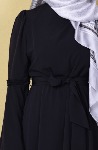Schwarz Hijab Kleider 1401-08