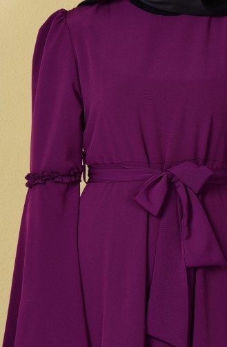 Plum Hijab Dress 1401-04
