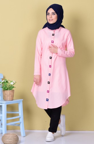 Garnili Buttoned Tunic   6187-10 Salmon 6187-10