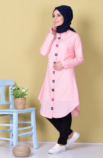 Garnili Buttoned Tunic   6187-10 Salmon 6187-10