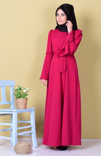 Robe Hijab Cerise 1401-02