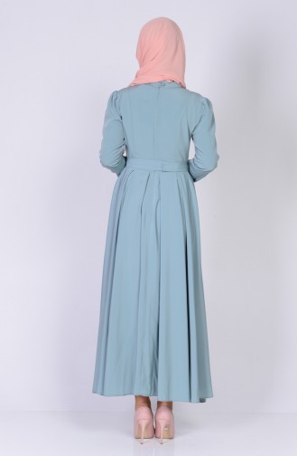 Green Almond Hijab Dress 4102-03