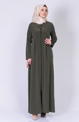 Khaki Abaya 1270-01