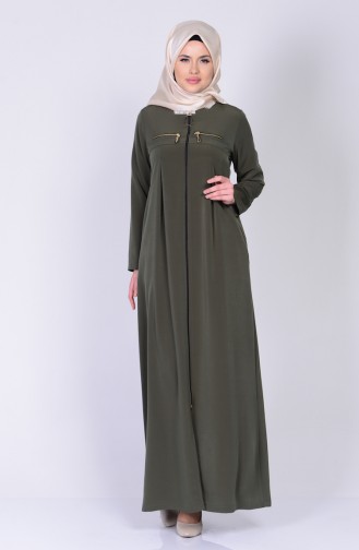 Khaki Abaya 1270-01