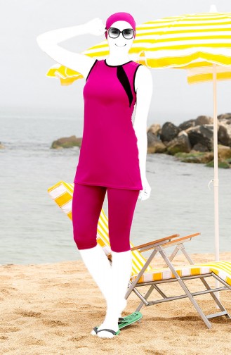 Fuchsia Modest Swimwear 1103-02