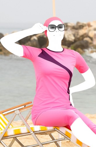 Pink Modest Swimwear 1106-02