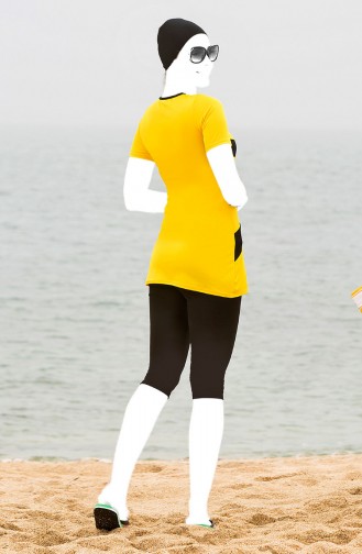 Yellow Modest Swimwear 1108-04