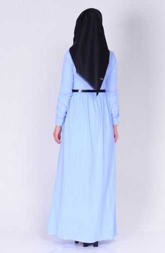 Baby Blue Hijab Dress 99011-02