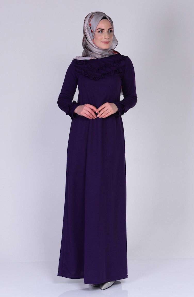 Purple Hijab Dress 2063-03