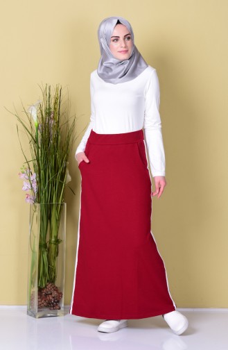 Claret Red Skirt 1388-04