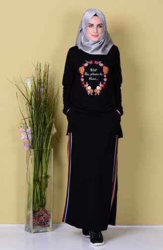 Bluz Etek İkili Takım 1272-02 Siyah