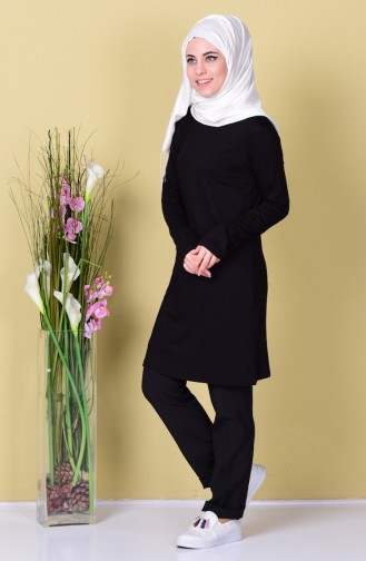 Düz Penye Tunik 2784-01 Siyah 2784-01
